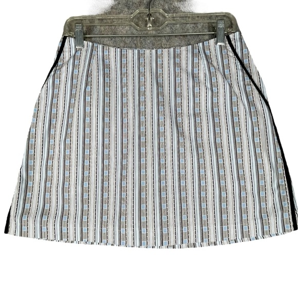 GOLFTINI Modern 3 Pocket Light Blue & Black Print Sporty Preppy Golf Skort  Sz 4 - Picture 1 of 13
